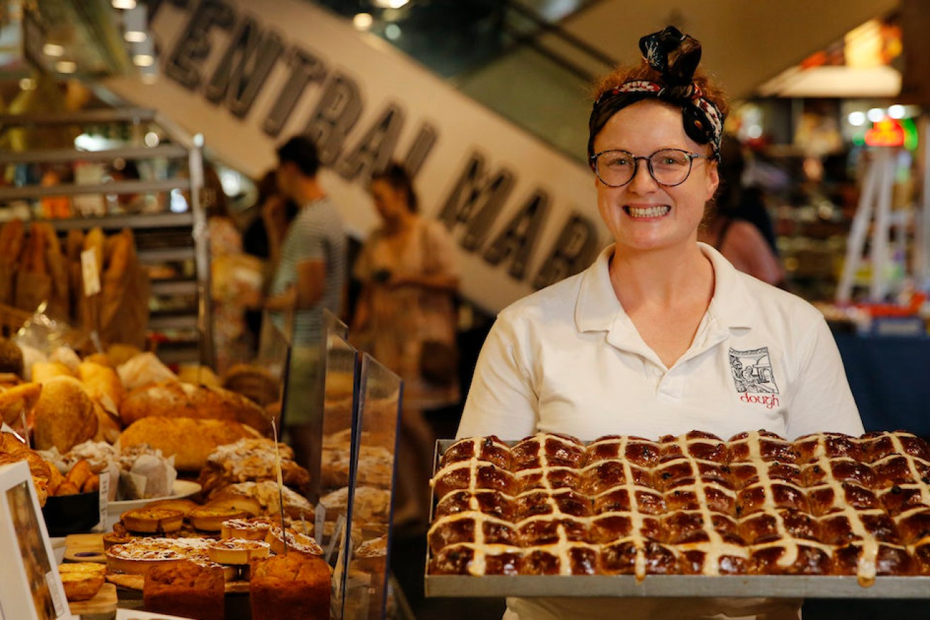 Dough's Bonnie Maguire at the Adelaide Central Market. Photo: Ben Kelly.