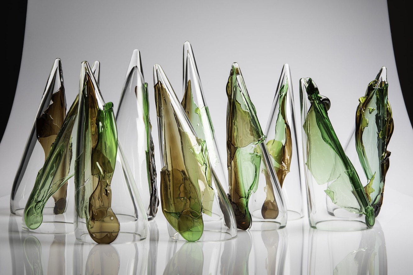 Bart Rentmeester's  Natura (35x70x50cm,  glass) is a finalist in the Adelaide Park Lands Art Prize.
