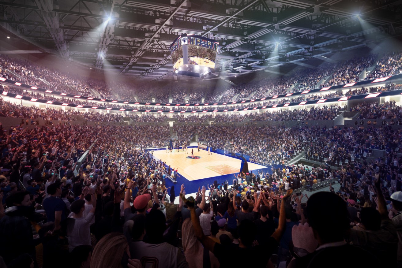 Image for new city arena. Image supplied by State Government