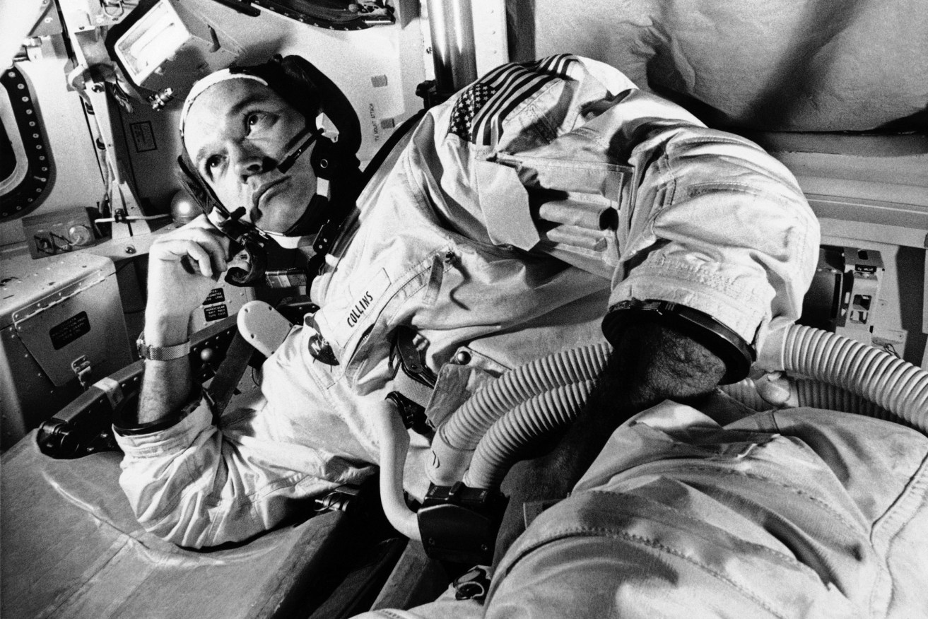 Apollo 11 command module pilot astronaut Michael Collins training for the 1969 moon mission. Photo: AP/File