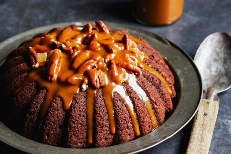 Recipe: Sticky ginger pudding with pecans & maple caramel