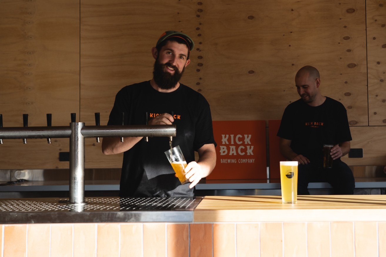 Kick Back Brewing founder Brenton Schoemaker and chef Michael Proud. Photo: Sam Trezise.