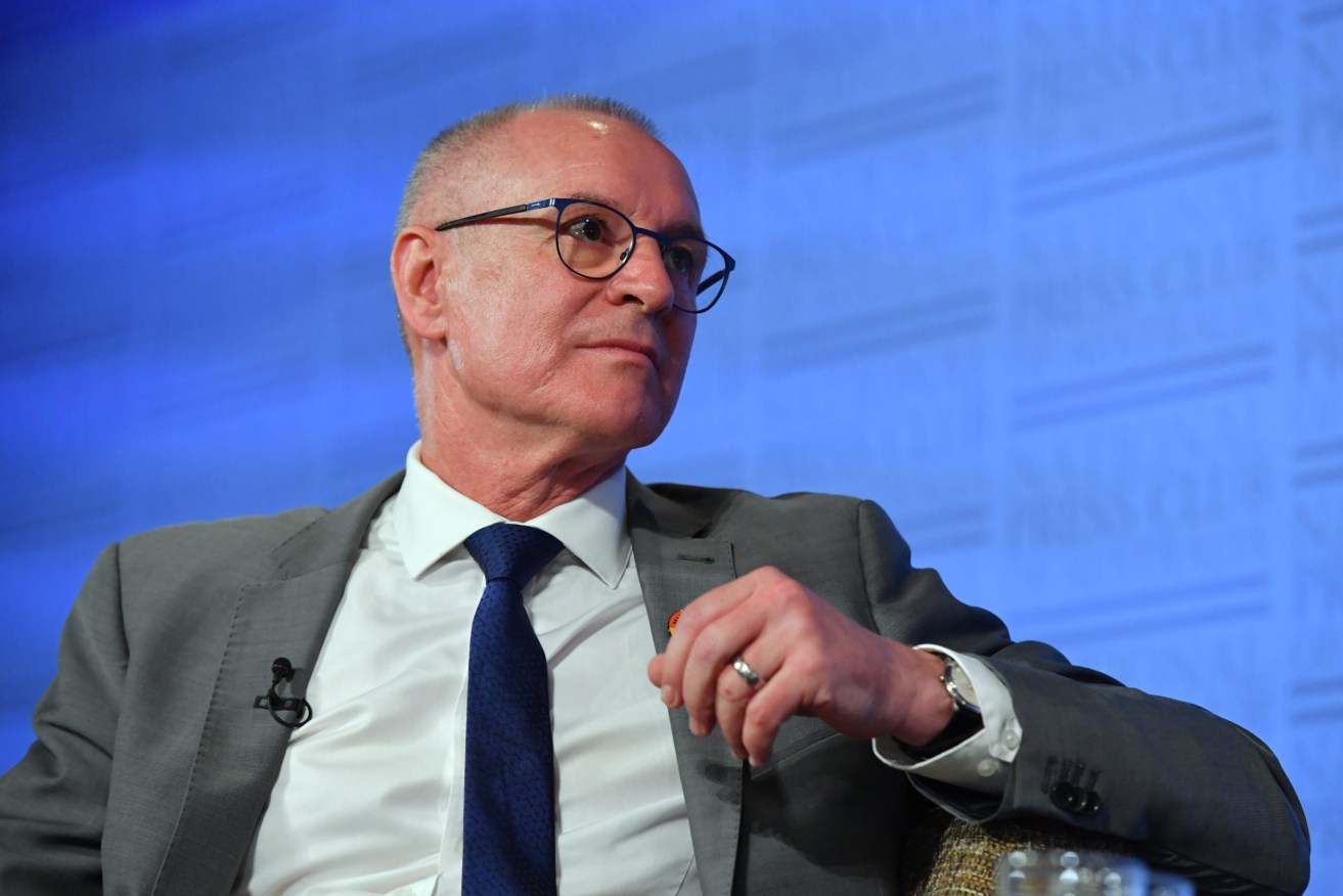Thrive By Five CEO and former SA Premier Jay Weatherill at Canberra's National Press Club in February. Photo: Mick Tsikas / AAP