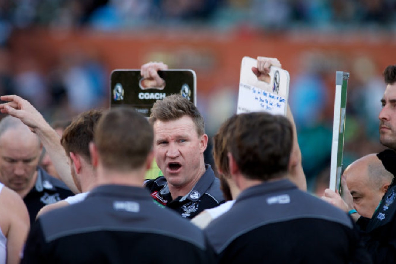Nathan Buckley will step down as Collingwood coach on Monday. Photo: Michael Errey/InDaily