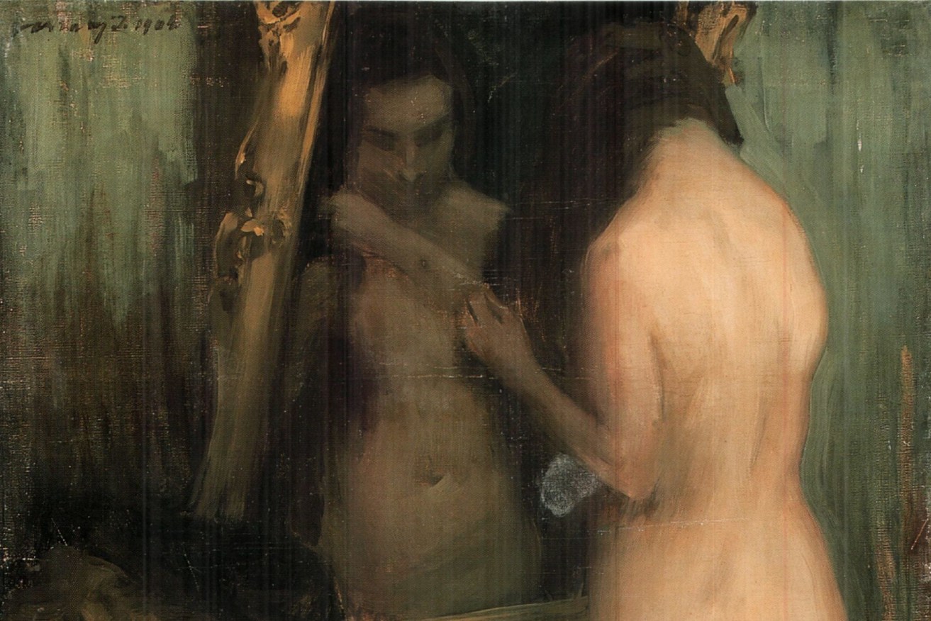 János Vaszary's 'Woman in front of the Mirror'. Image: Wikimedia Commons
