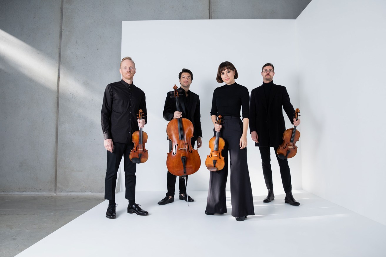 New line-up: Australian String Quartet members  Dale Barltrop, Michael Dahlenburg, Francesca Hiew and Christopher Cartlidge. Photo: Agatha Yim  