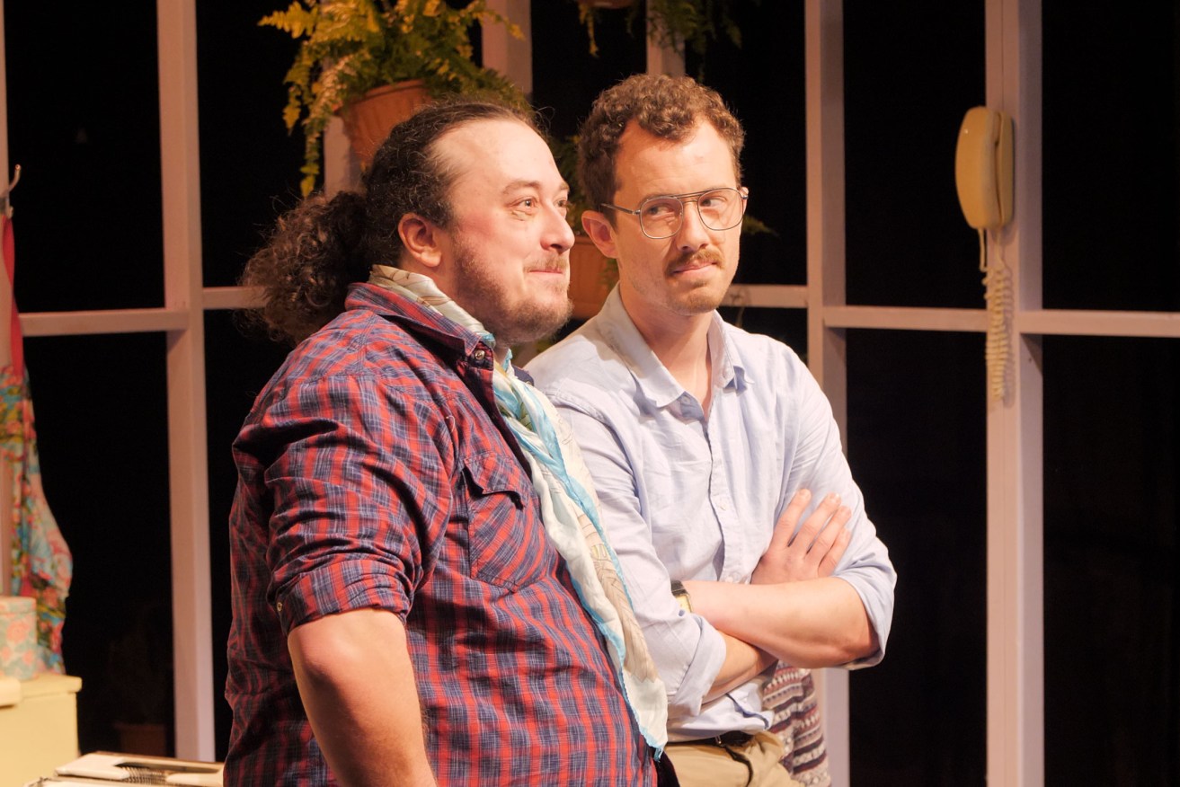Marko Siklich and Robbie Greenwell in True West at the Bakehouse Theatre. Photos: Philippos Ziakas and Elias Kosmidis