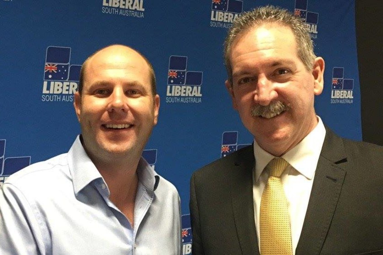 Sam Duluk and then-Davenport candidate Steve Murray in 2017. Photo via Twitter