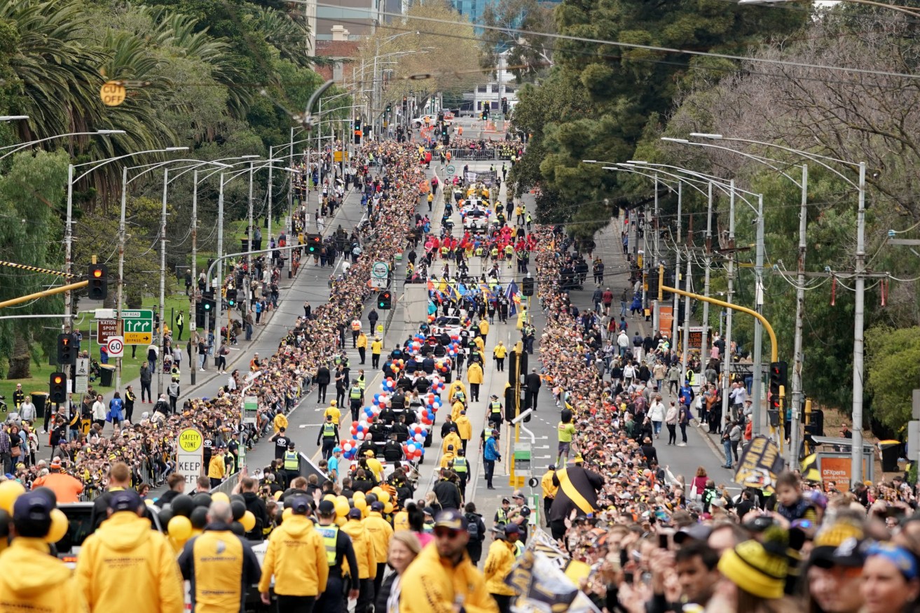 Melbourne's Grand Final Parade in 2019. Photo: AAP/Scott Barbour