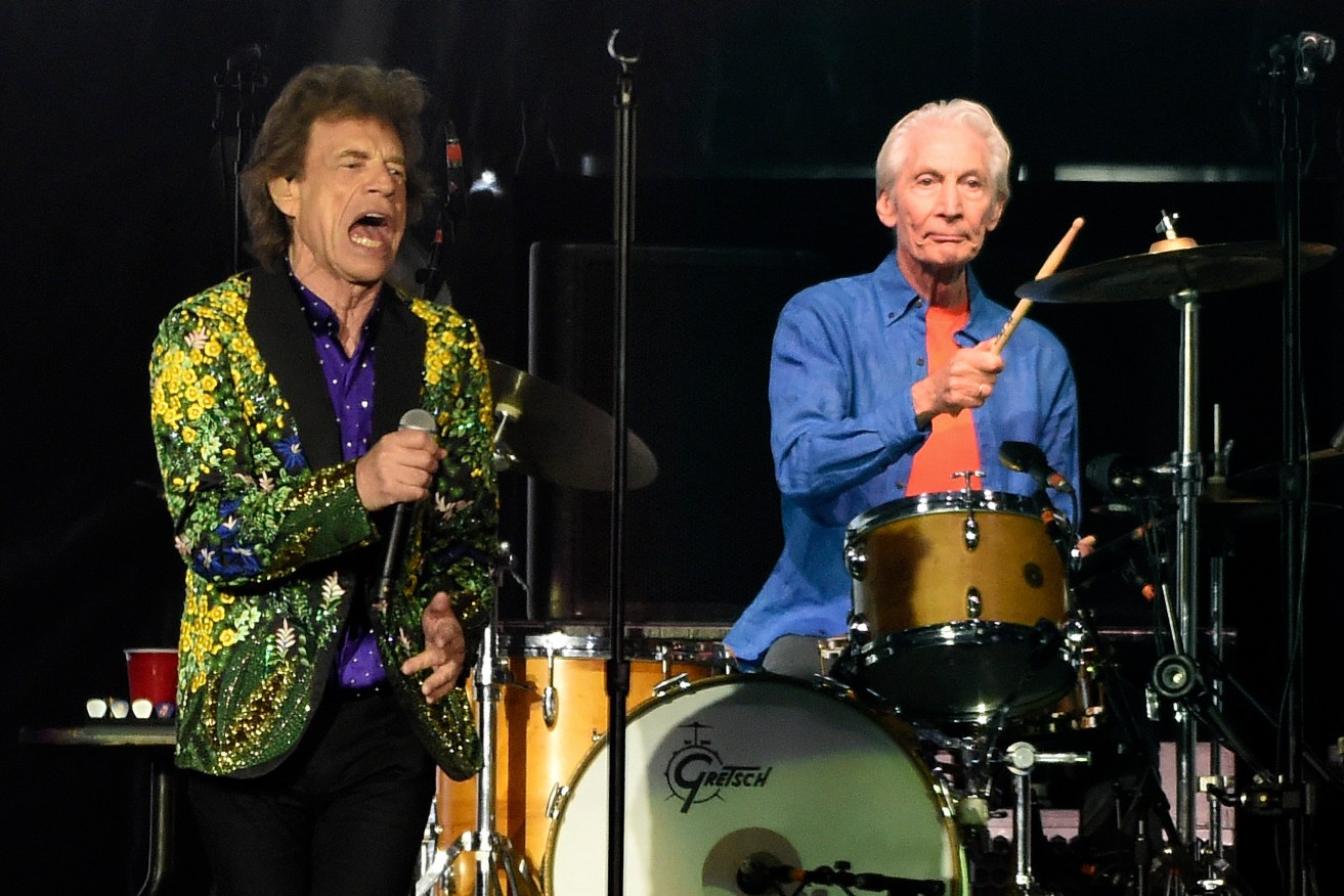 Rolling Stones drummer Charlie Watts with Mick Jagger in 2019. Photo: AP/Chris Pizzello