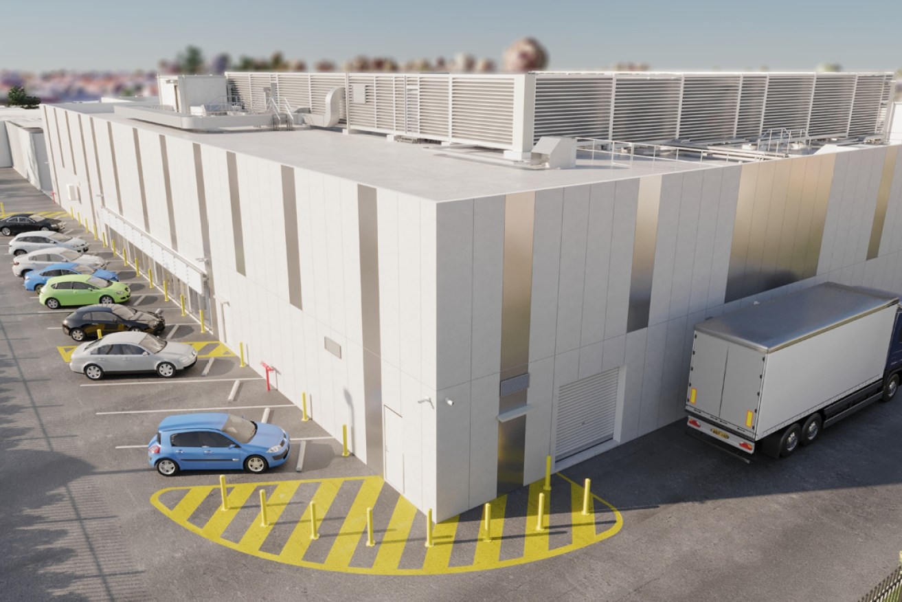 An artist's impression of the $70 million data centre DCI will build alongside its existing Kidman Park centre.