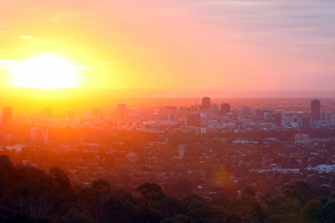 Sunset over Adelaide. Photo: Tony Lewis / InDaily