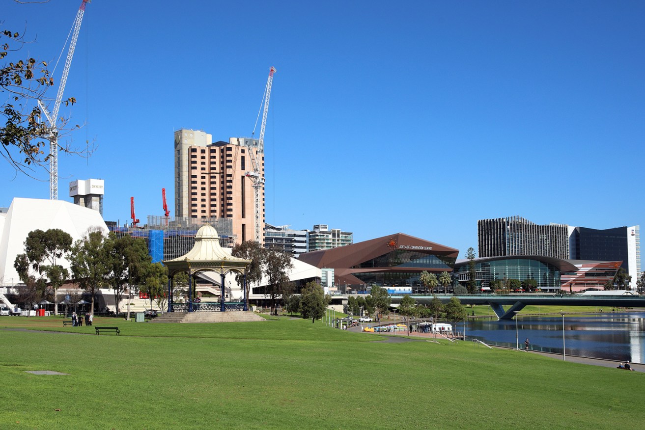 The Convention Centre on the banks of the River Torrens. Photo: Tony Lewis / InDaily