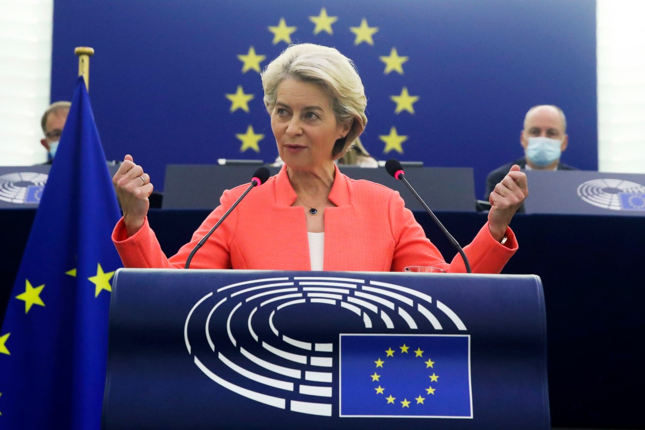 European Commission President Ursula von der Leyen: "One of our member states has been treated in a way that is not acceptable. We want to know what happened and why." Photo: Yves Herman, Pool via AP