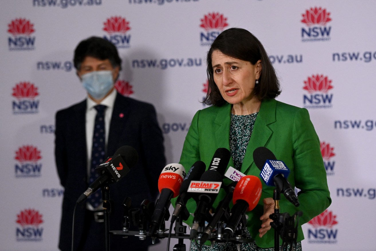 NSW Premier Gladys Berejiklian speaks to the media during a COVID-19 press conference in Sydney, Wednesday, September 22, 2021 (AAP Image/Bianca De Marchi)