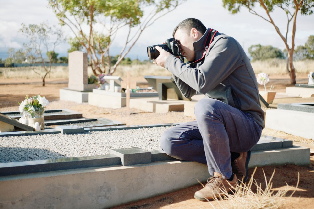 Muzafar Ali in the Afghan section of the Port Augusta Cemetery. Photo: Katrina Penning
