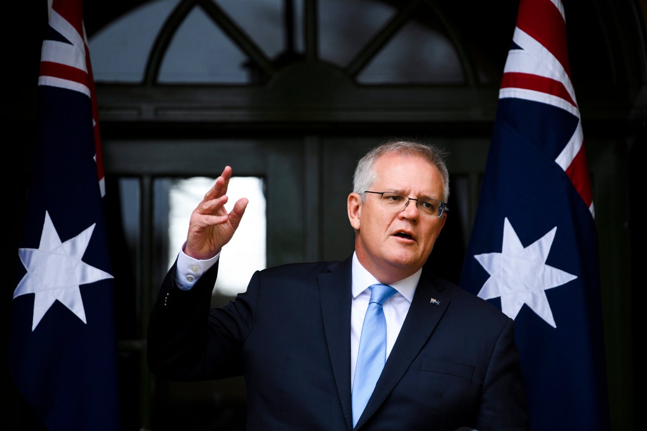 Prime Minister Scott Morrison says the NSW ICAC is a poor model for a federal anti-corruption body. Photo: AAP/Lukas Coch
