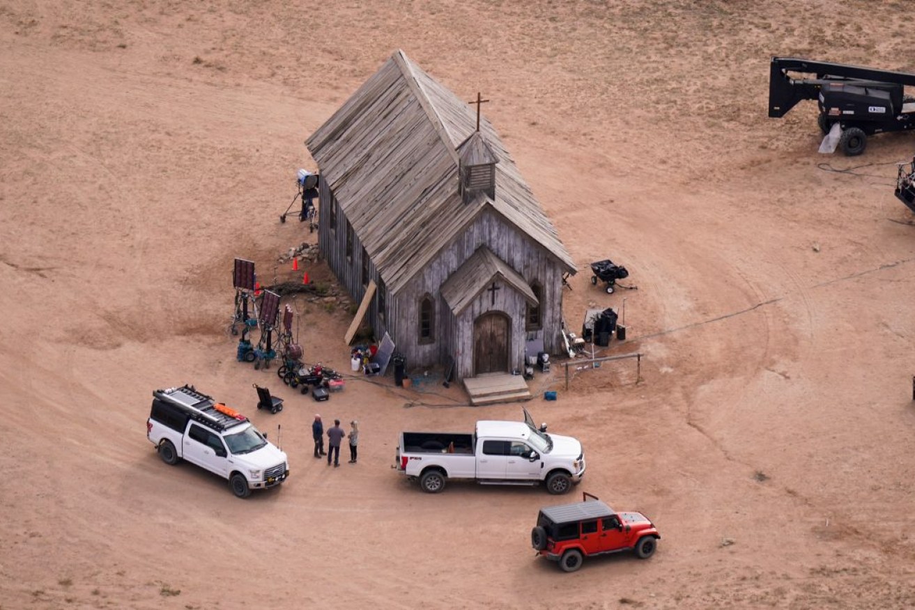 The film set at the Bonanza Creek Ranch in Santa Fe, New Mexico, where the Alec Baldwin shooting occurred. Photo: AP