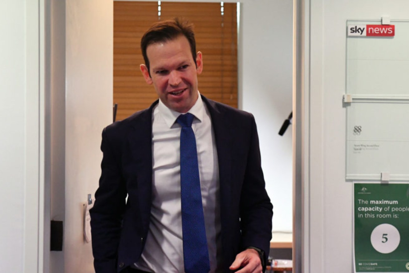Nationals Senator Matt Canavan says 'the fight for us is not over,' when it comes to vaccine mandates. Picture: Mick Tsikas/AAP. 