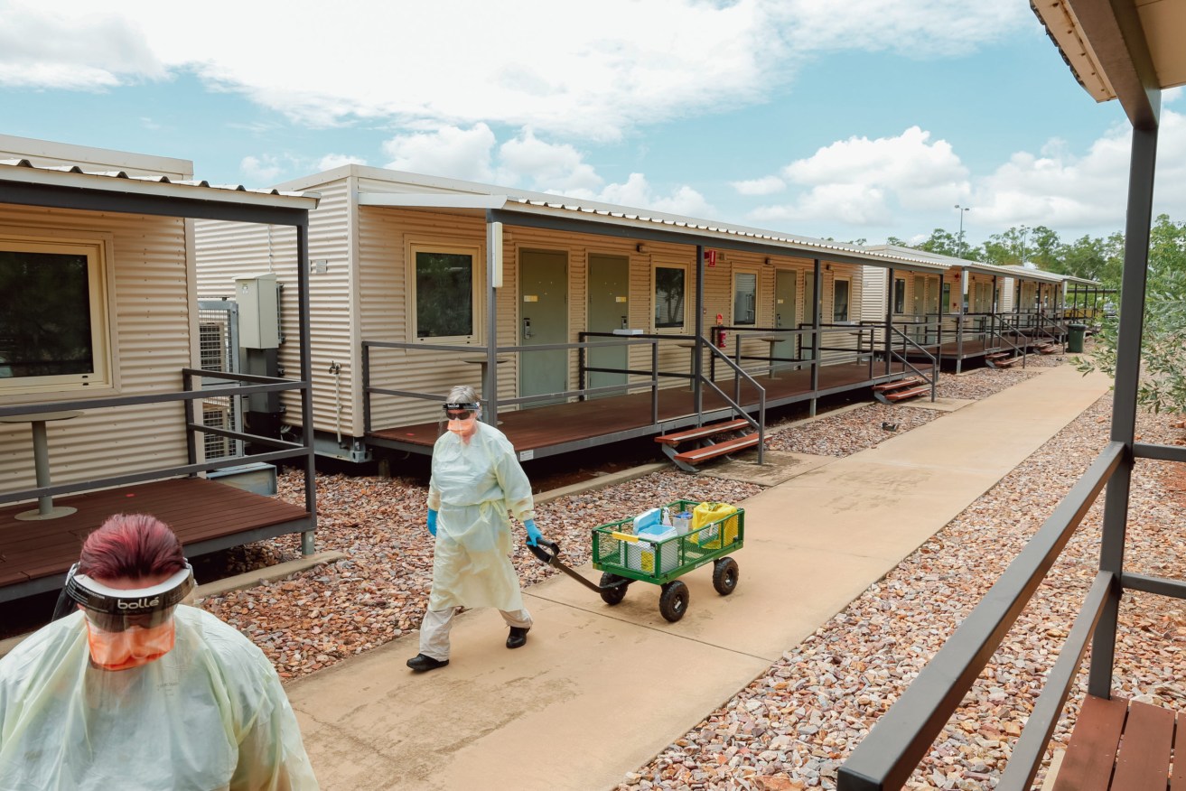 The Howard Springs quarantine facility in Darwin. SA Health is calling for operators to manage four regional SA quarantine facilities with cabins. Photo: AAP/Glenn Campbell. 