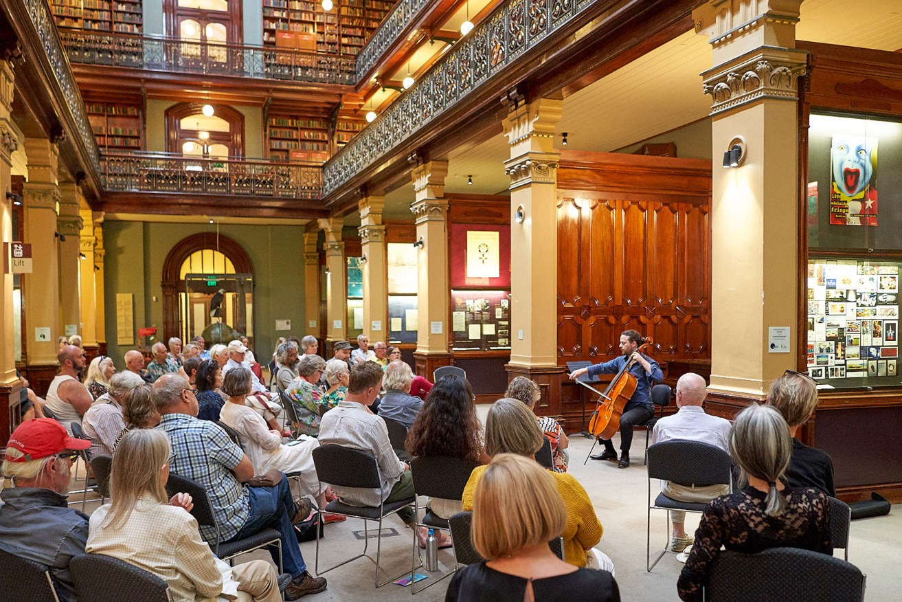 Chamber Music Adelaide's On the Terrace event includes performances in the State Library's beautiful Mortlock Chamber. 