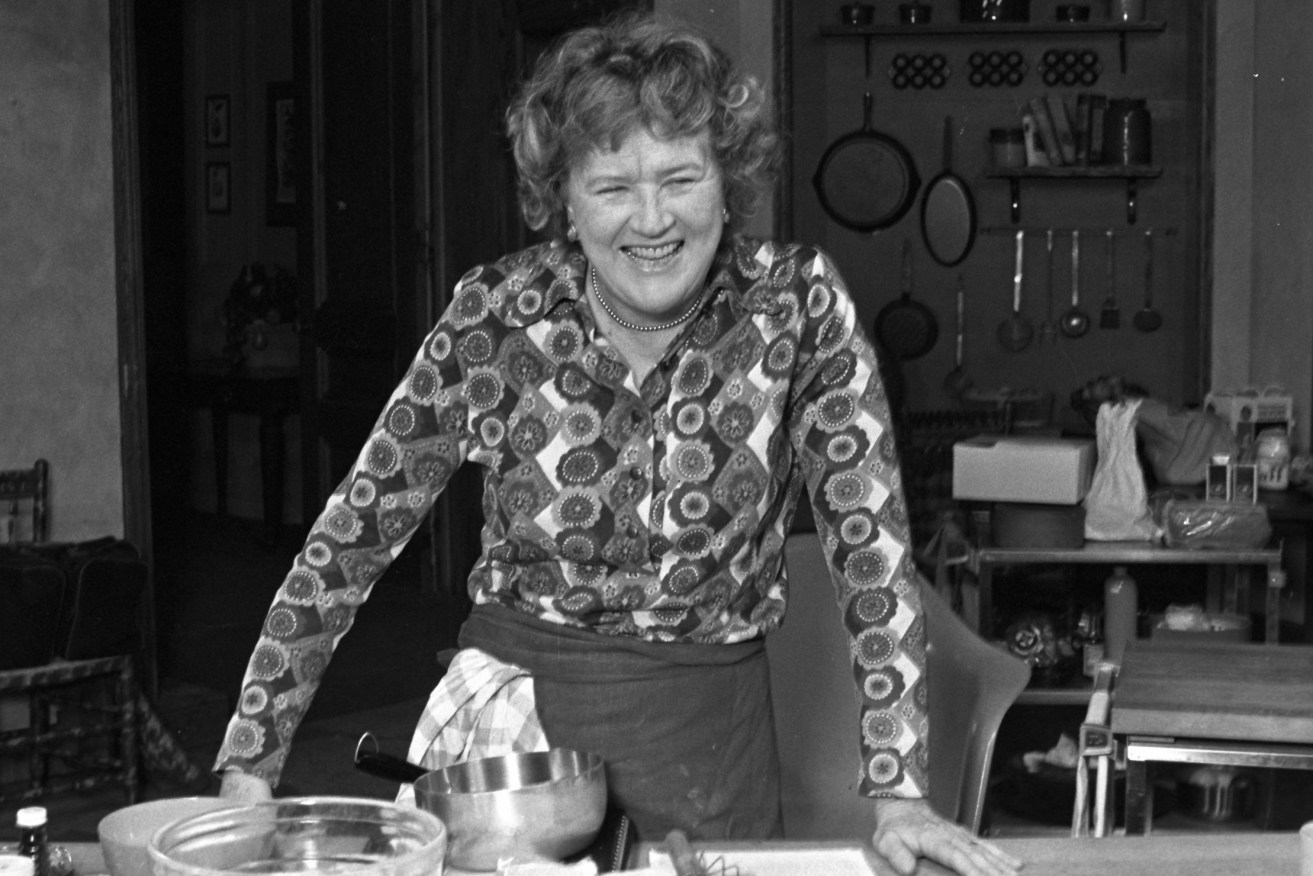 Julia Child on the set of her cooking show 'The French Chef' in 1972. Photo: Fairchild Archive/Penske Media/Shutterstock