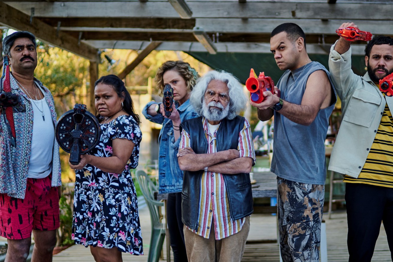 Preppers centres on a group of mainly Aboriginal and Torres Strait Islander survivalists led by Uncle Monty (Jack Charles). Photo: ABC TV