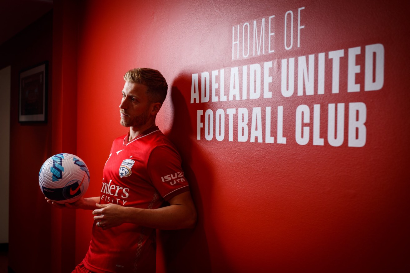 Stefan Mauk at Coopers Stadium in Adelaide. Photo: Matt Turner / AAP