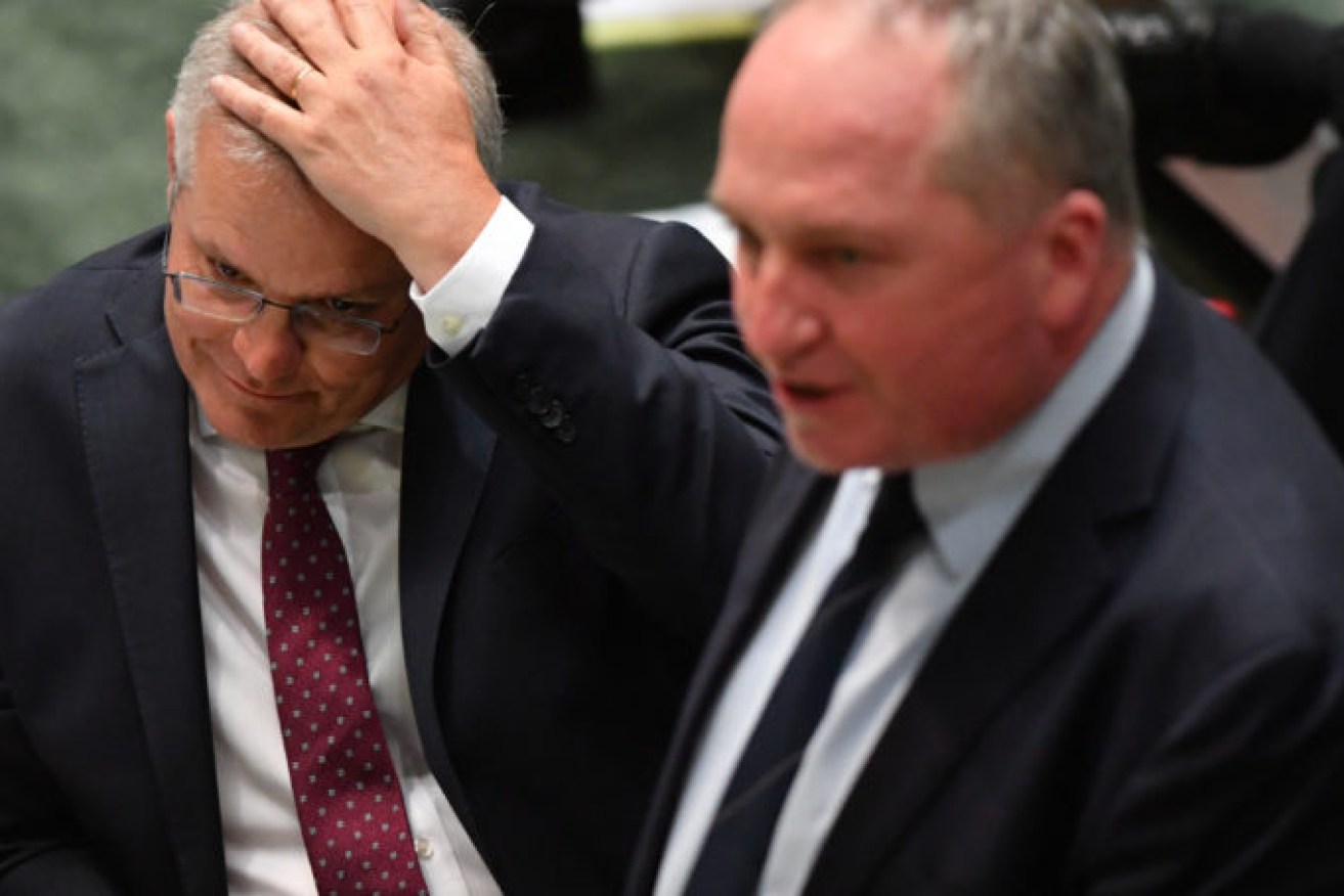 Prime Minister Scott Morrison and Deputy Prime Minister Barnaby Joyce. Picture:Mick Tsikas/AAP