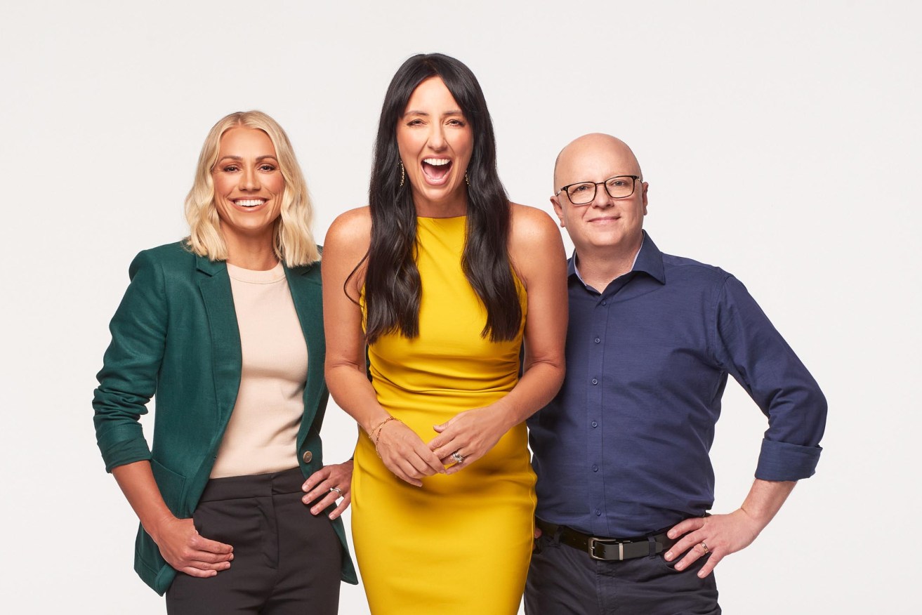 Erin Phillips, Ali Clarke and Eddie Bannon will present the Mix breakfast show this year. Photo: Mix 102.3