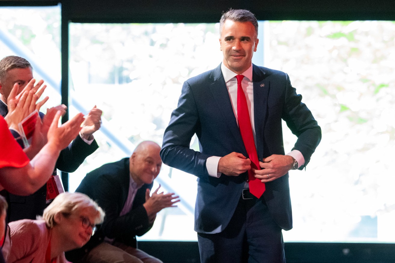Peter Malinauskas, pictured at a recent SA Labor state convention, has revealed he has COVID-19. Photo: Tony Lewis / InDaily 