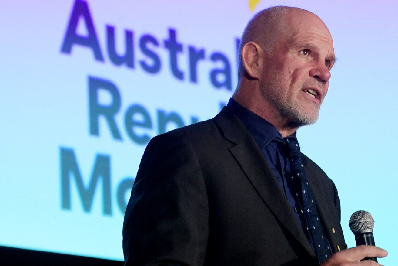 Australian Republic Movement chair Peter FitzSimons has unveiled a new model. Picture: Tracey Nearmy/AAP