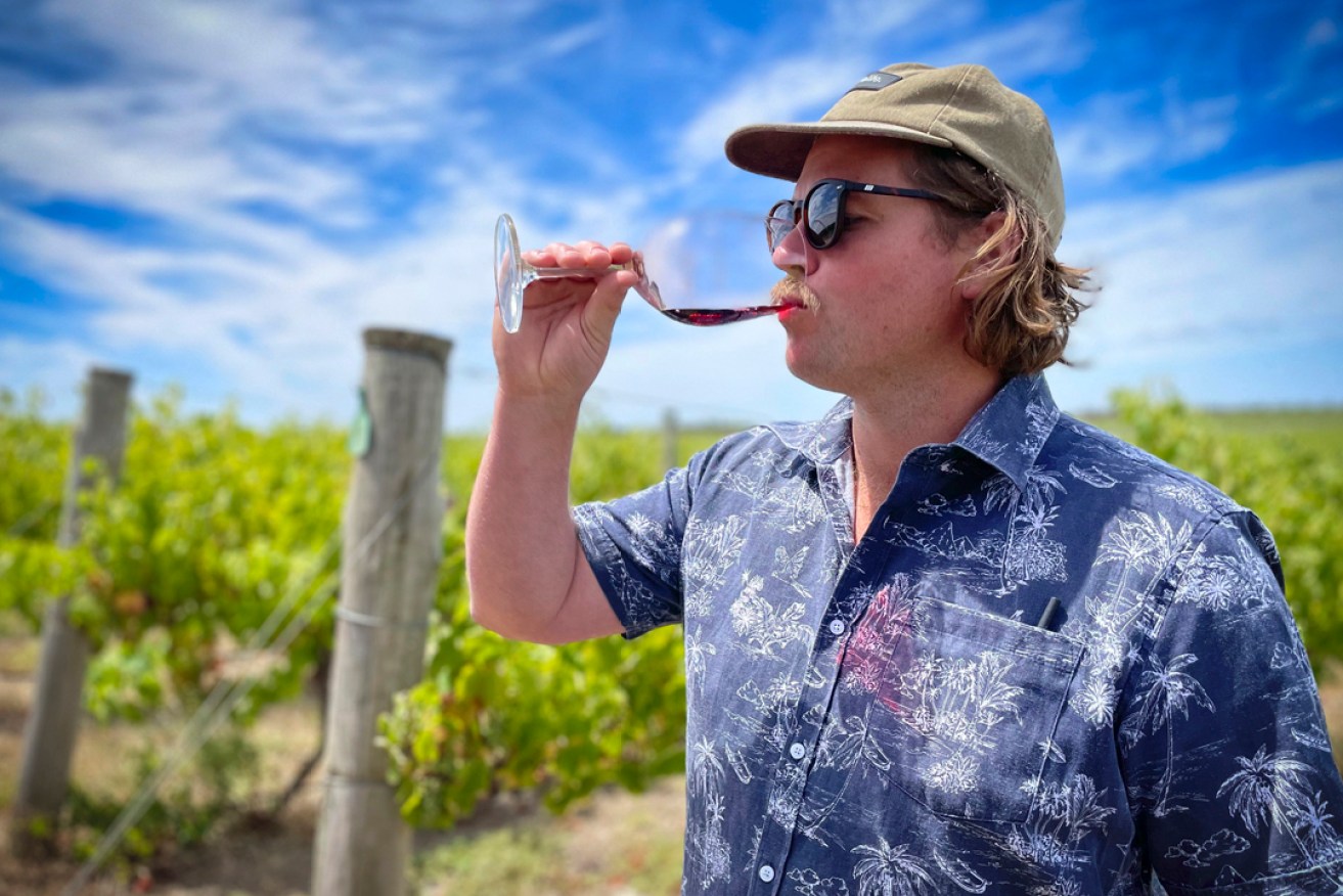 Young winemaker Riley Harrison will make Malbec using gifted grapes from Langhorne Creek. Picture: Jon Burke