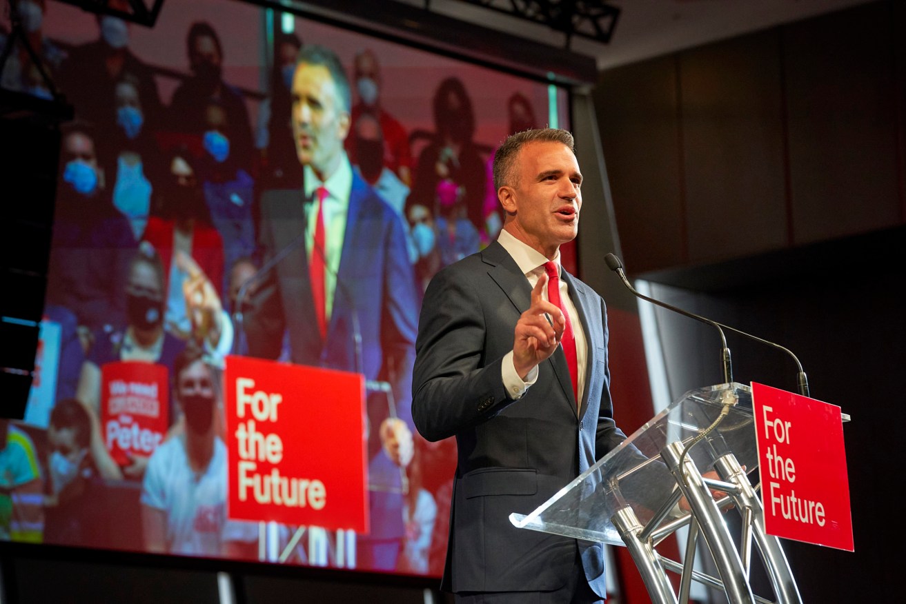 Opposition Leader Peter Malinauskas at Sunday's Labor campaign launch at Adelaide Oval. Photo: Ben Baker / Supplied
