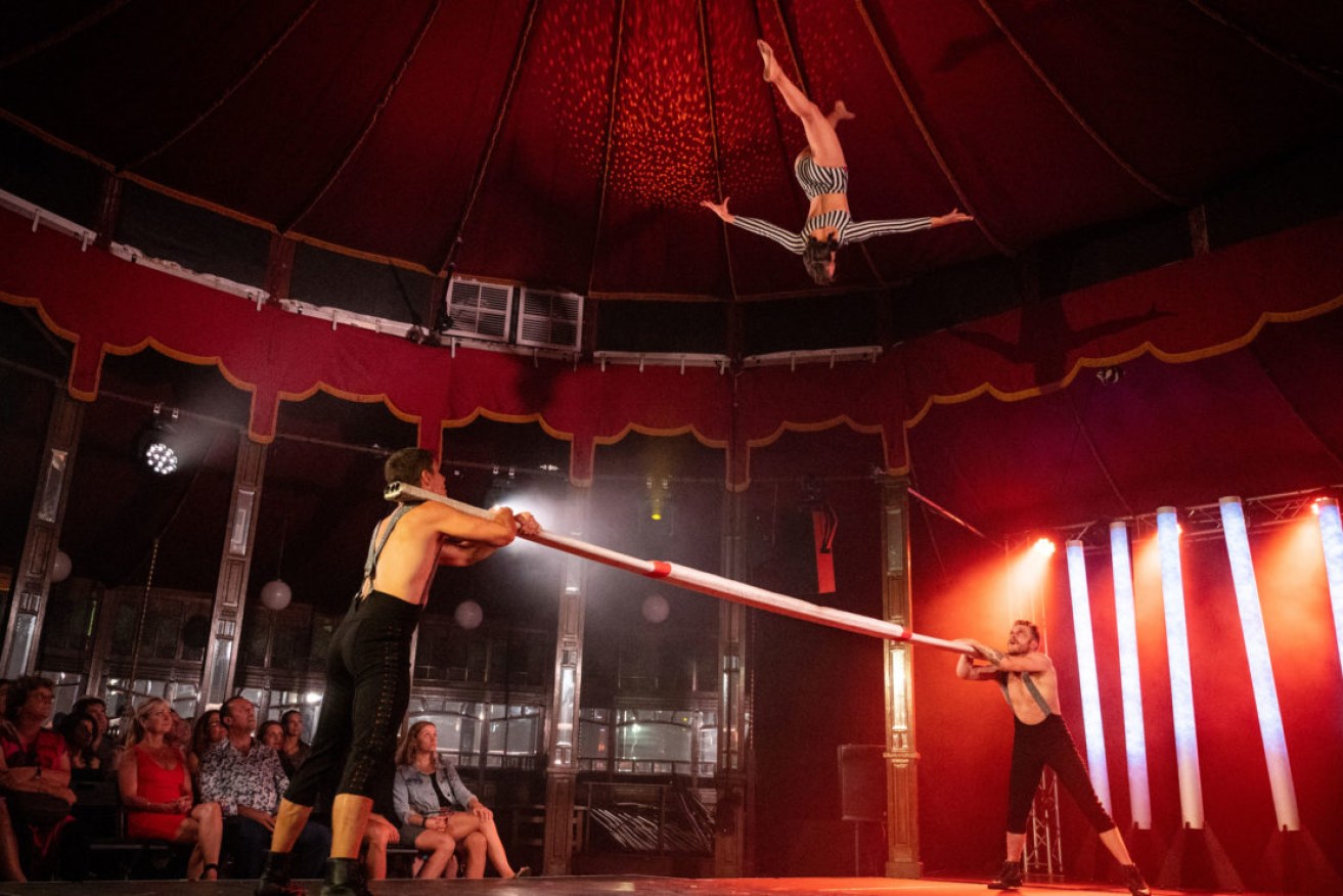 Performers in the circus show Rouge, which is playing in Gluttony throughout this Adelaide Fringe season. Supplied image