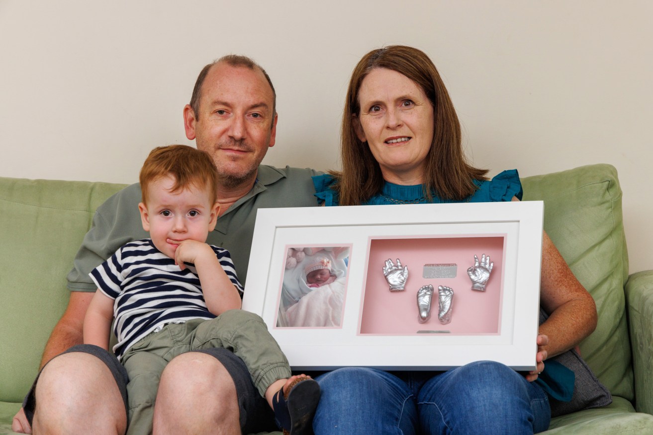The Halsey family received vital support from SIDS and Kids SA when their daughter Mia was stillborn four years ago. Photo: Tony Lewis/InDaily