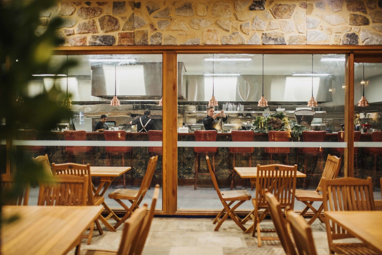 The kitchen is a stage at the revamped Watervale Hotel. Photo: Nadinne Grace 
