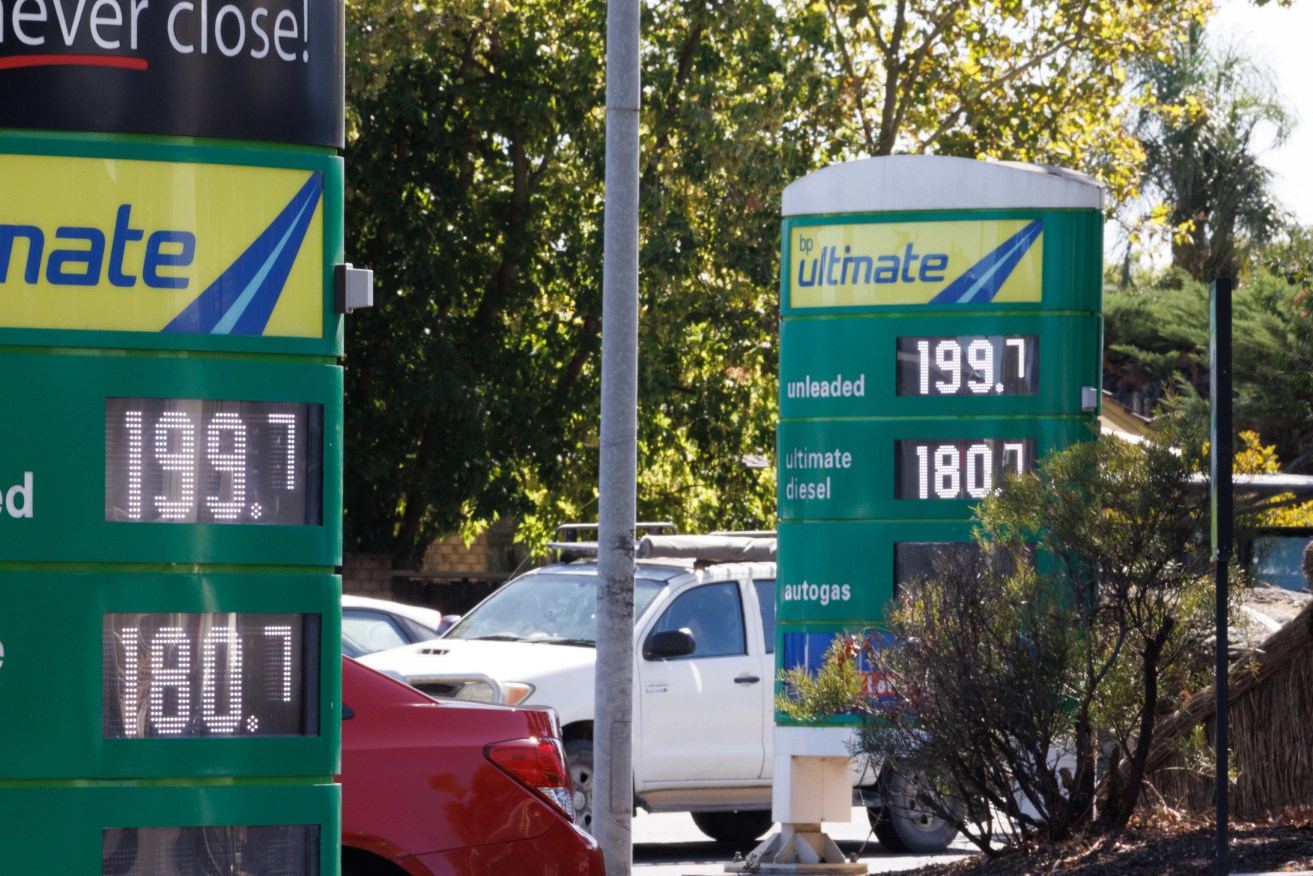 Adelaide petrol prices have spiked. Photo: Tony Lewis/InDaily