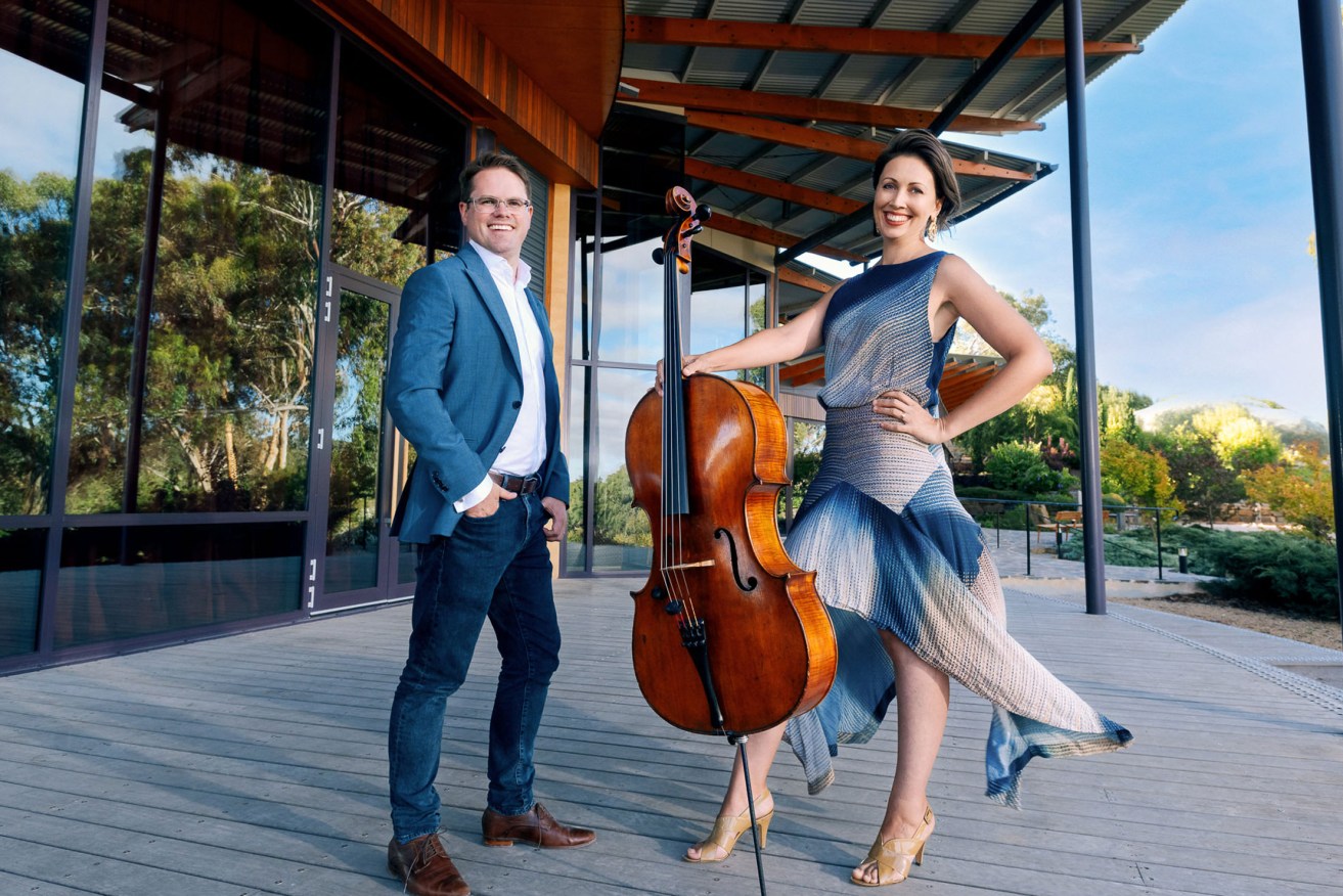State Opera's Anthony Hunt and cellist Sharon Grigoryan at UKARIA Cultural Centre. Photo: Soda Street Productions