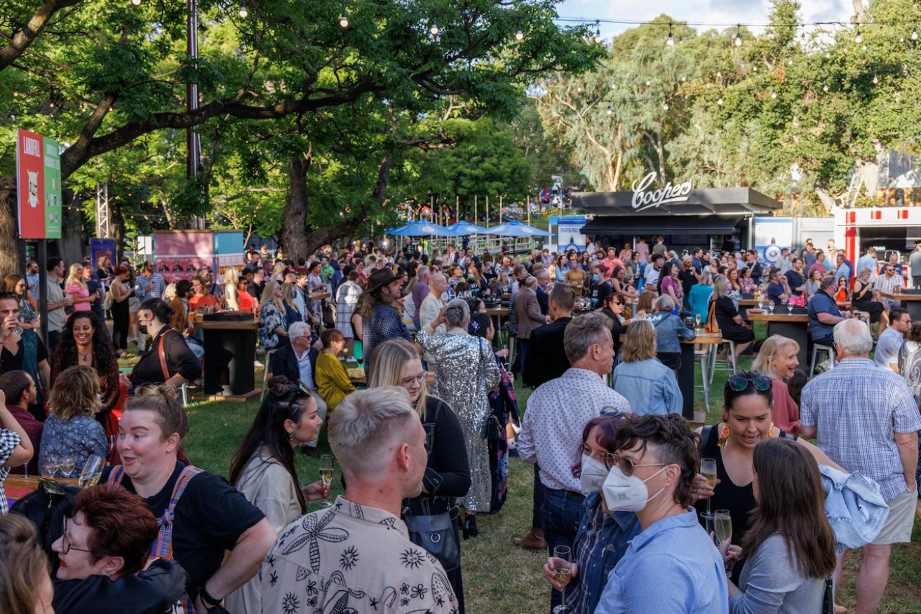 Crowds at the opening of the Garden of Unearthly Delights this year. Photo: Tony Lewis/InDaily