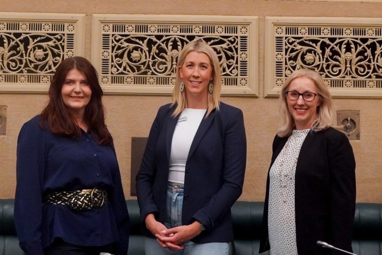 (L-R) Independent candidates Cate Hunter (Frome), Lou Nicholson (Finniss) and Airlie Keen (Hammond). Nicholson and Keen are still in contention to win a seat in Parliament. Photo: supplied