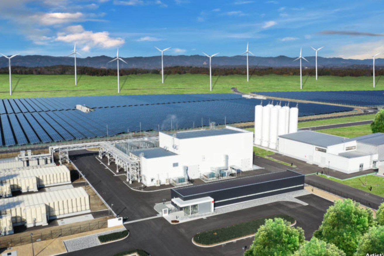 Artist rendition of Labor's $593m hydrogen project. Photo: supplied. 