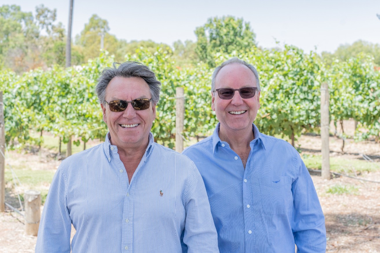Brothers Kym (left) and John Davey are selling Shingleback Wines