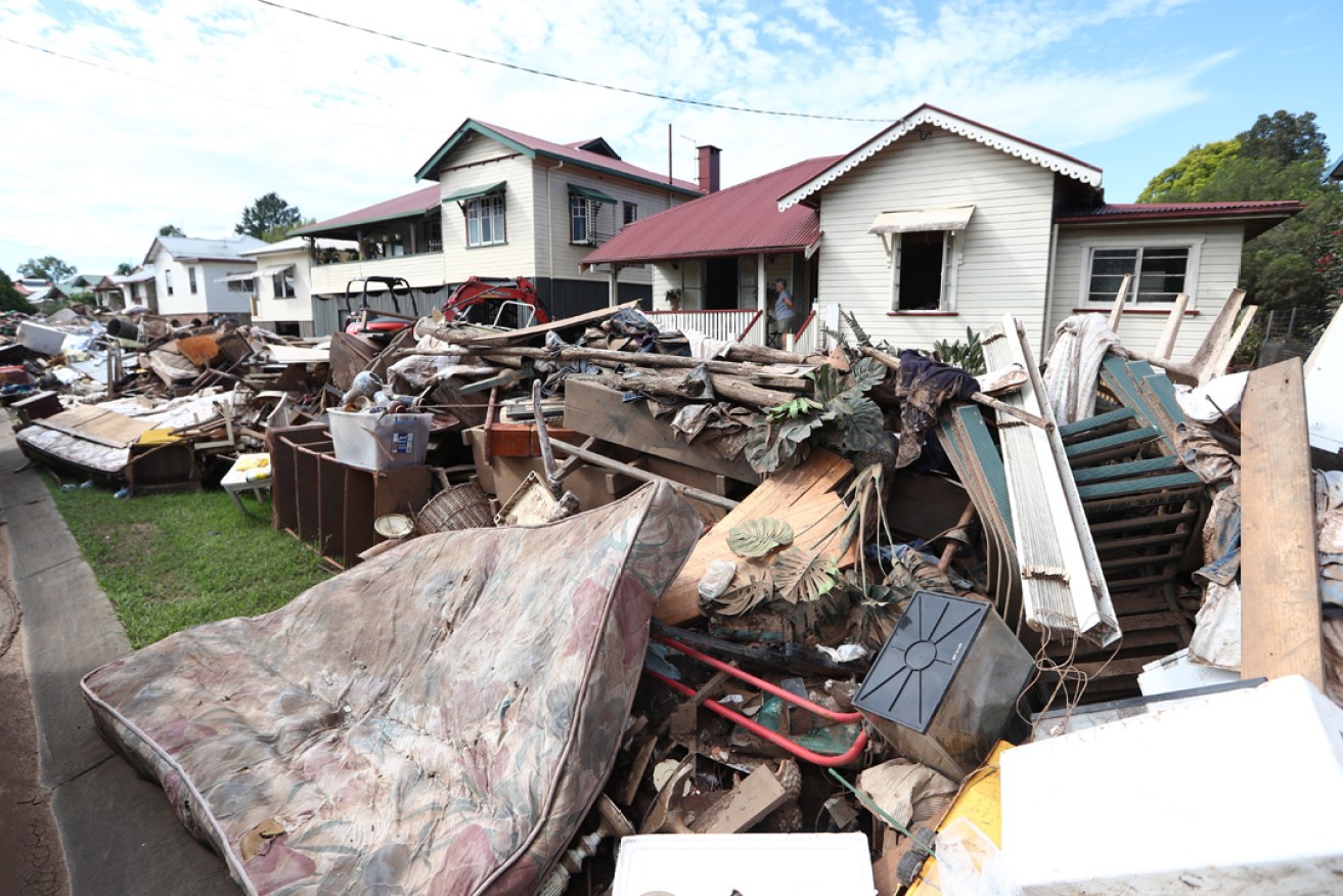 Lismore has been among the worst areas devastated by the floods in NSW and Queensland. destroyed. Picture: Jason O'Brien/AAP 