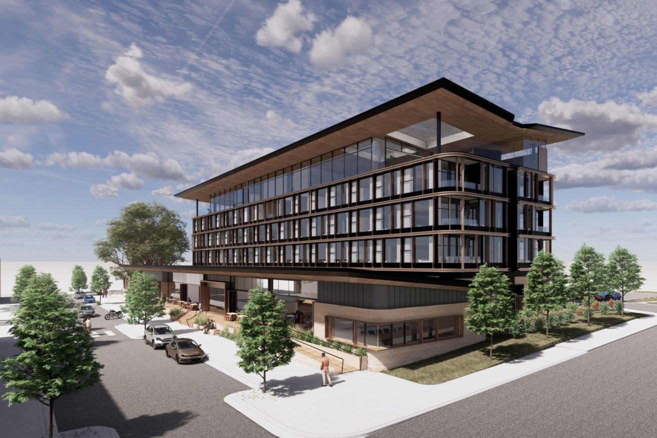 The Hurley Group's proposed hotel on the former TAFE site at Panorama. Image supplied.