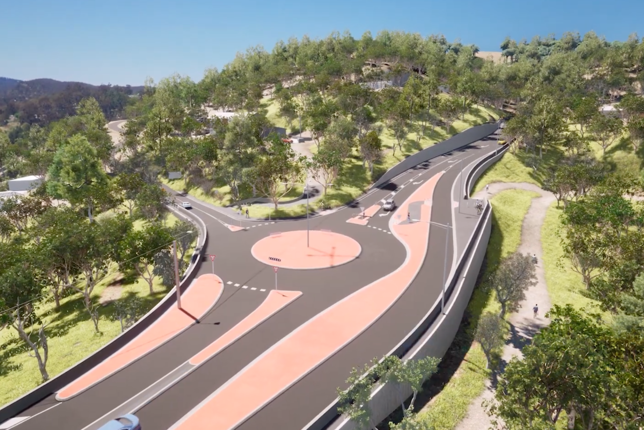 Concept designs for Old Belair Road/James Road intersection upgrade which has been put on hold. Image: DIT