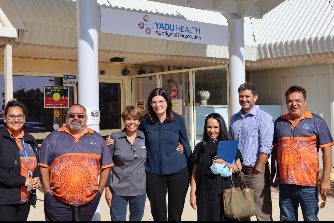 Labor politicians with Yadu Health representatives in Ceduna this morning. Photo: Supplied