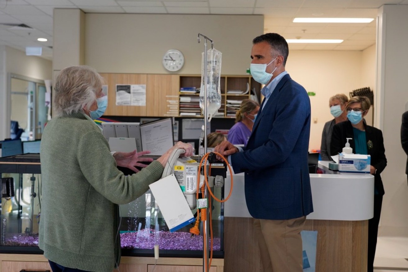 Premier Peter Malinauskas touring Mount Gambier Hospital on March 23. Photo: Twitter