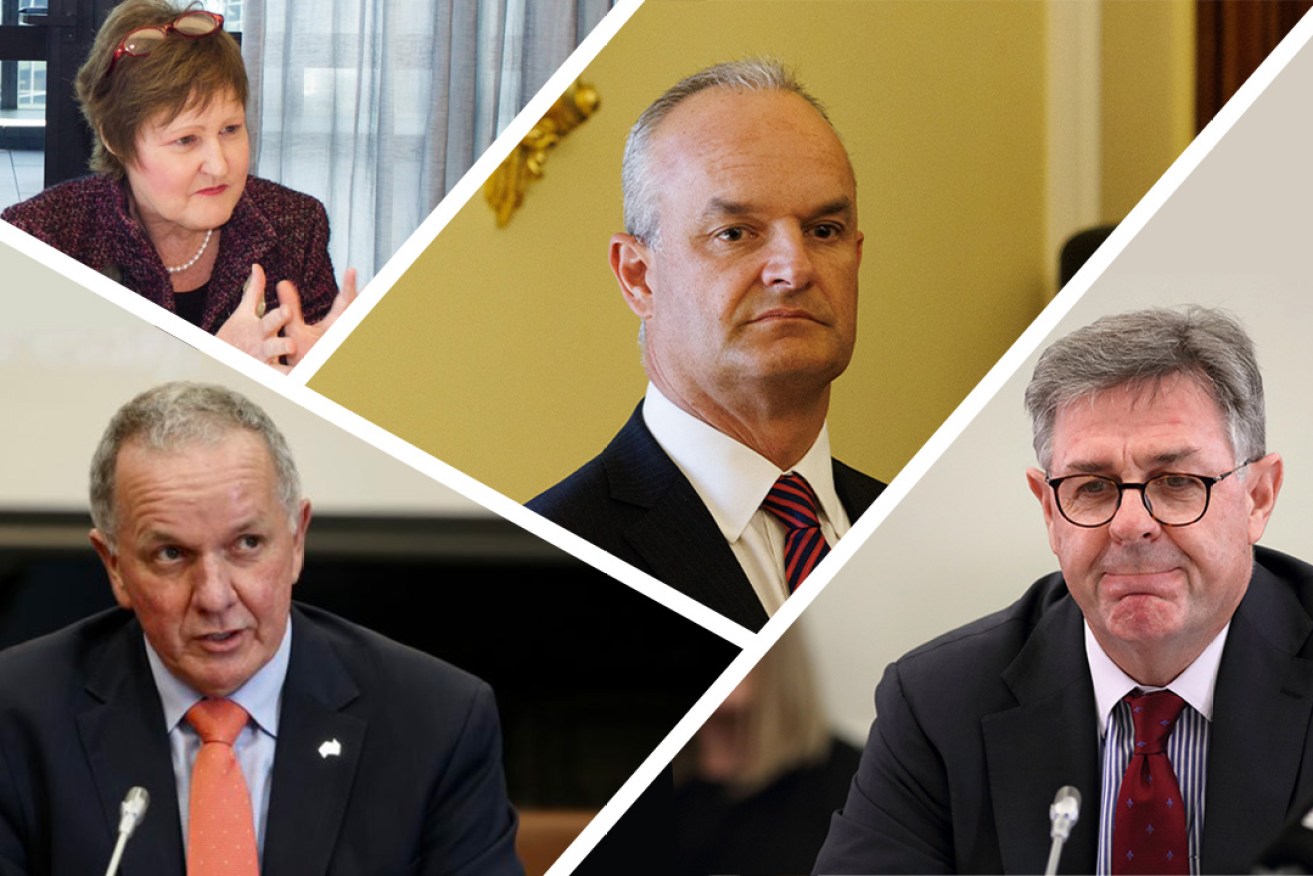 Nick Reade (centre) has been sacked by the incoming Government along with Leonie Muldoon, Tony Braxton-Smith and Chris McGowan.