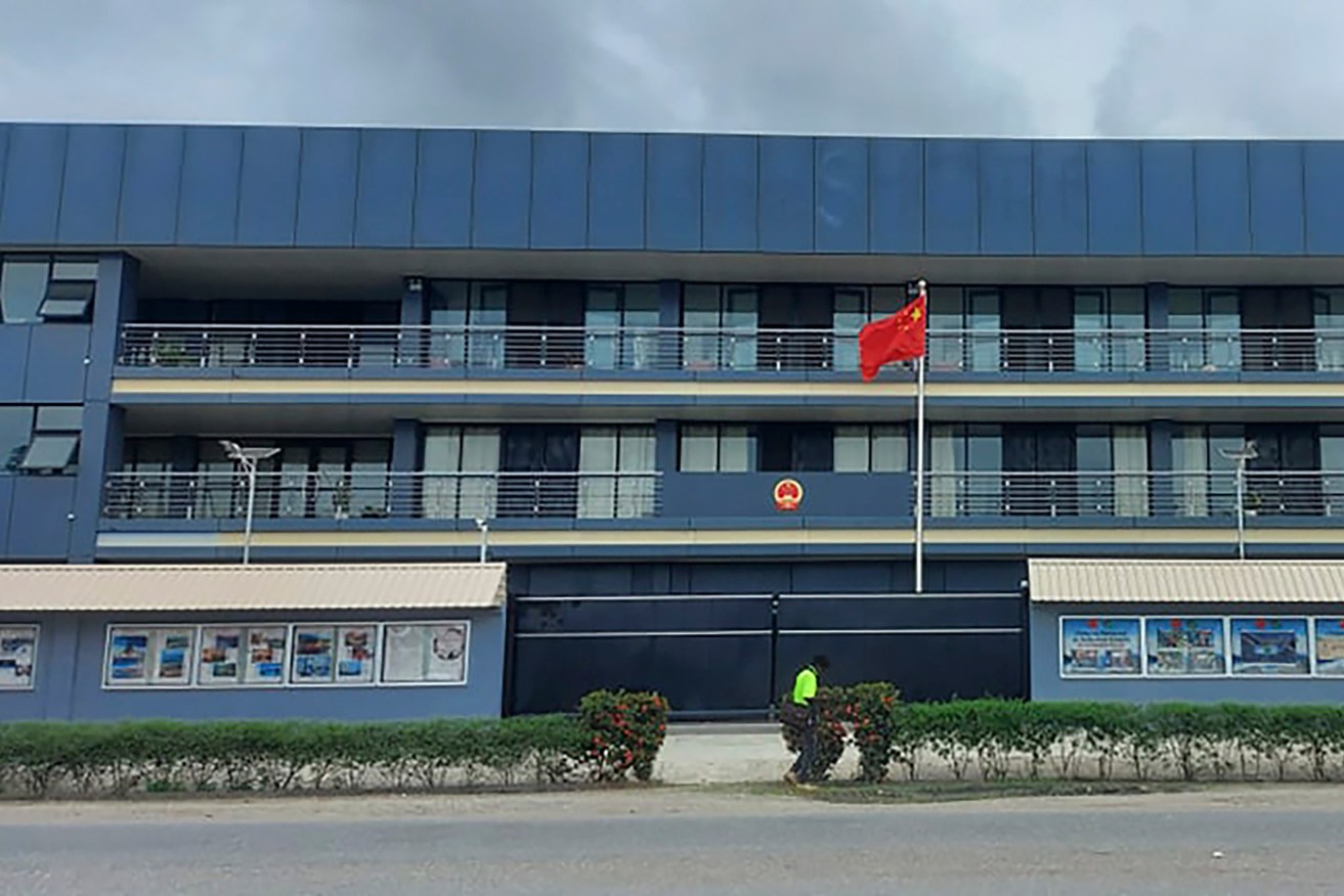 China's embassy in Honiara, Solomon Islands. Photo: AP/Charley Piringi